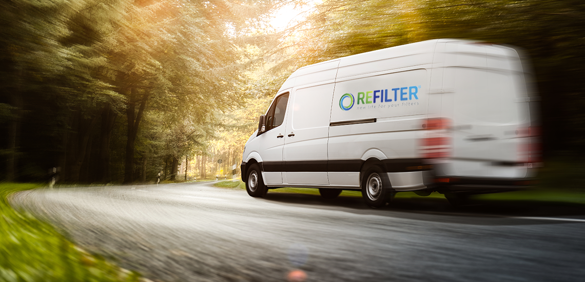Furgone Refilter per il ritiro e la riconsegna dei filtri